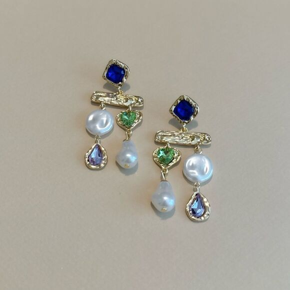 Crystal drop earrings N1057 - Picture 2 of 4